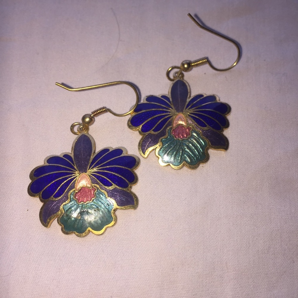 Vintage enamel earrings